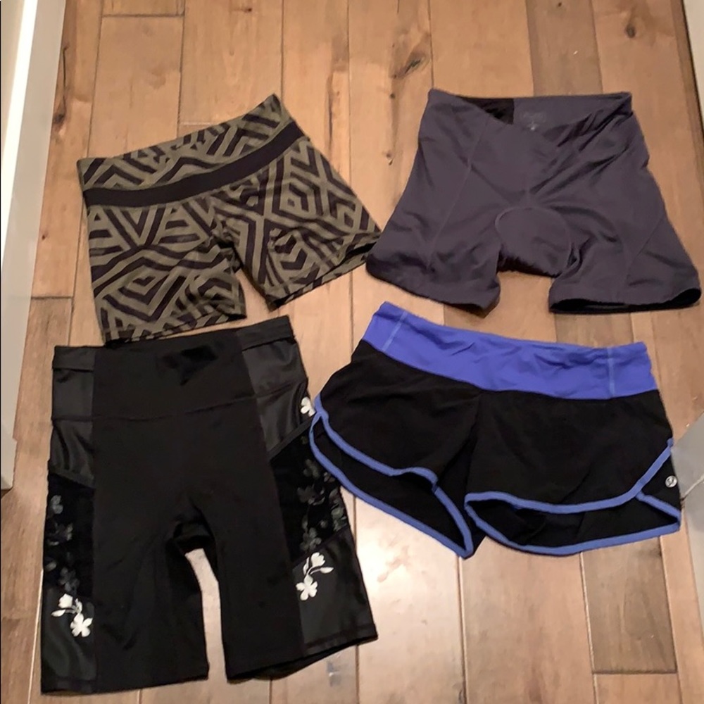 Set of four shorts (3 spandex and 1 regular)